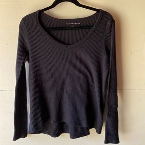 American Eagle Black Long Sleeve Shirt